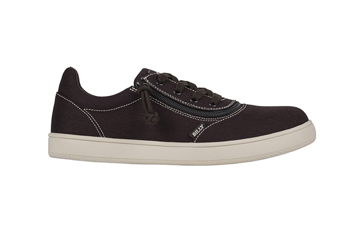 BILLY Sneaker II Low Profile Canvas Dark Brown/White Stitch BM22128-201