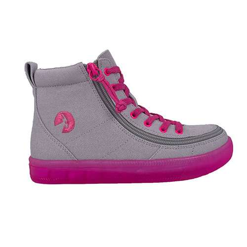 Billy Footwear Classic hoch Canvas Grau Pink BK22100-050 32 normal